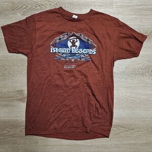 Large Maui Hawaii Island Legends Red T-Shirt